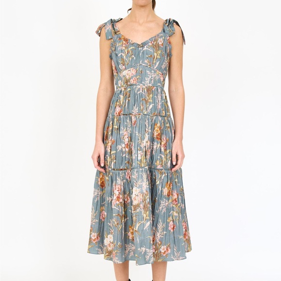 Christy Lynn Mia Dress - Blue Brocade size M - Picture 4 of 16